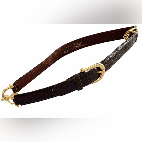 Vera Pelle Vintage Belt Genuine Leather I.DORE Made In Italy Women’s 70 - Picture 1 of 10